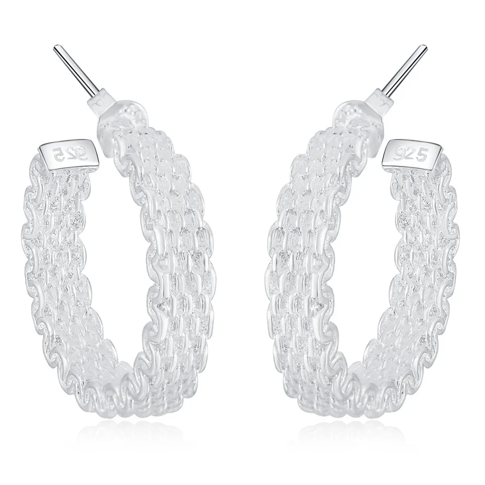 Populaire Fijne 925 Sterling Zilveren Bedels Oorknopjes Voor Vrouwen Creativiteit Kerstcadeaus Street All-Match Party Sieraden