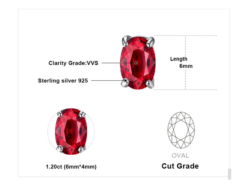 Jewelrypalace Ovale Snit Rood Gemaakt Robijn 925 Sterling Zilveren Oorknopjes Voor Vrouwen Fashion Statement Sieraden Edelsteen Oorbellen Jewelrypalace Ovale Snit Rood Gemaakt Robijn 925 Sterling Zilveren Oorknopjes Voor Vrouwen Fashion Statement Sieraden Edelsteen Oorbellen