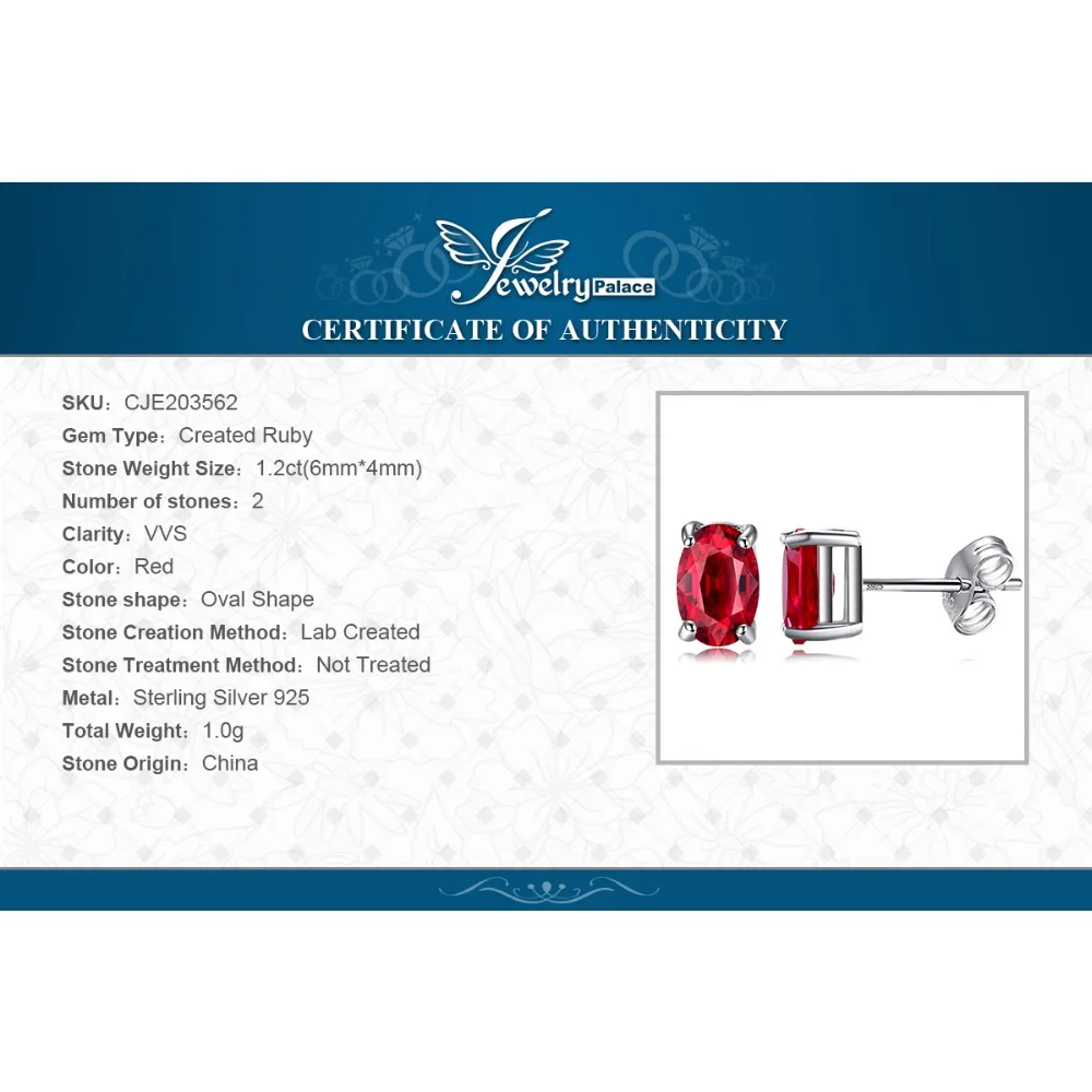 Jewelrypalace Ovale Snit Rood Gemaakt Robijn 925 Sterling Zilveren Oorknopjes Voor Vrouwen Fashion Statement Sieraden Edelsteen Oorbellen Jewelrypalace Ovale Snit Rood Gemaakt Robijn 925 Sterling Zilveren Oorknopjes Voor Vrouwen Fashion Statement Sieraden Edelsteen Oorbellen