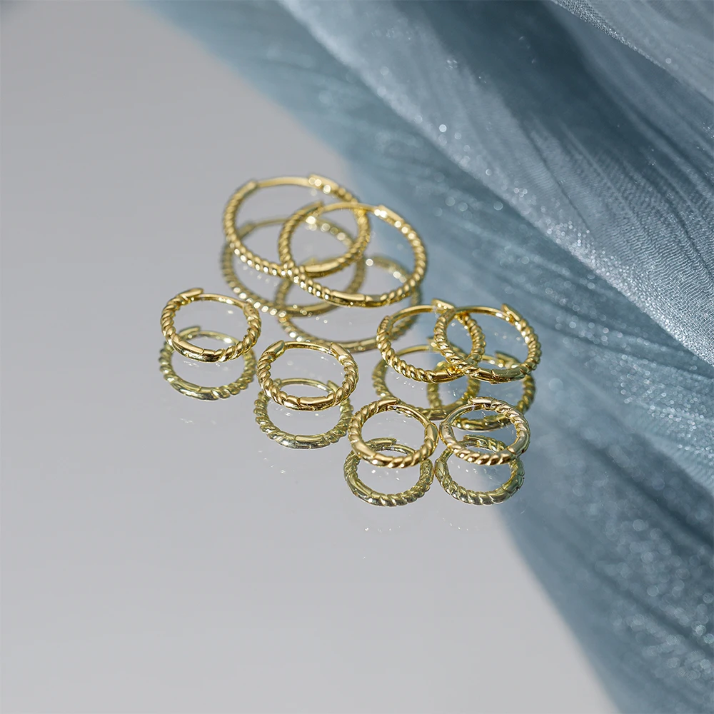 Aide 925 Sterling Zilveren Twist Cirkel Ronde Oor Bot Gesp Oorbellen Voor Vrouwen Meisje 6/7/8/13Mm Oorringen Partij Fijne Sieraden