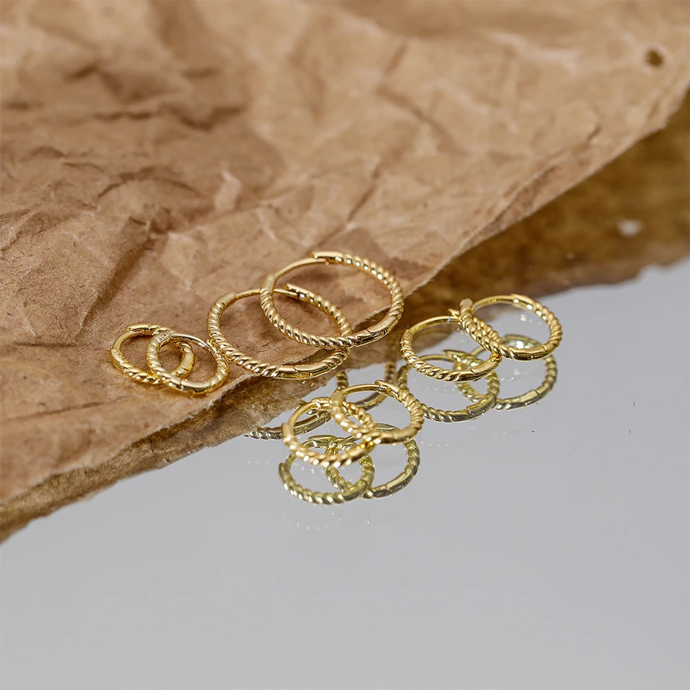 Aide 925 Sterling Zilveren Twist Cirkel Ronde Oor Bot Gesp Oorbellen Voor Vrouwen Meisje 6/7/8/13Mm Oorringen Partij Fijne Sieraden