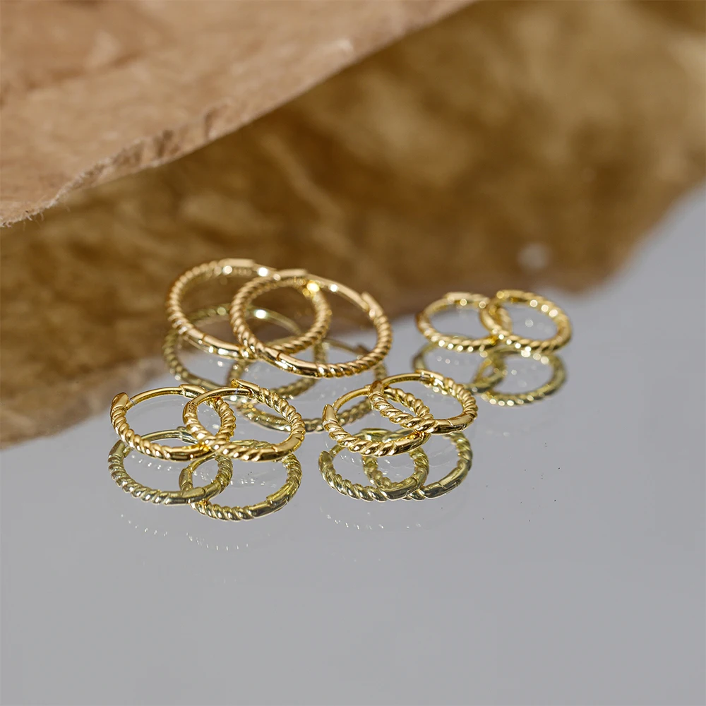 Aide 925 Sterling Zilveren Twist Cirkel Ronde Oor Bot Gesp Oorbellen Voor Vrouwen Meisje 6/7/8/13Mm Oorringen Partij Fijne Sieraden