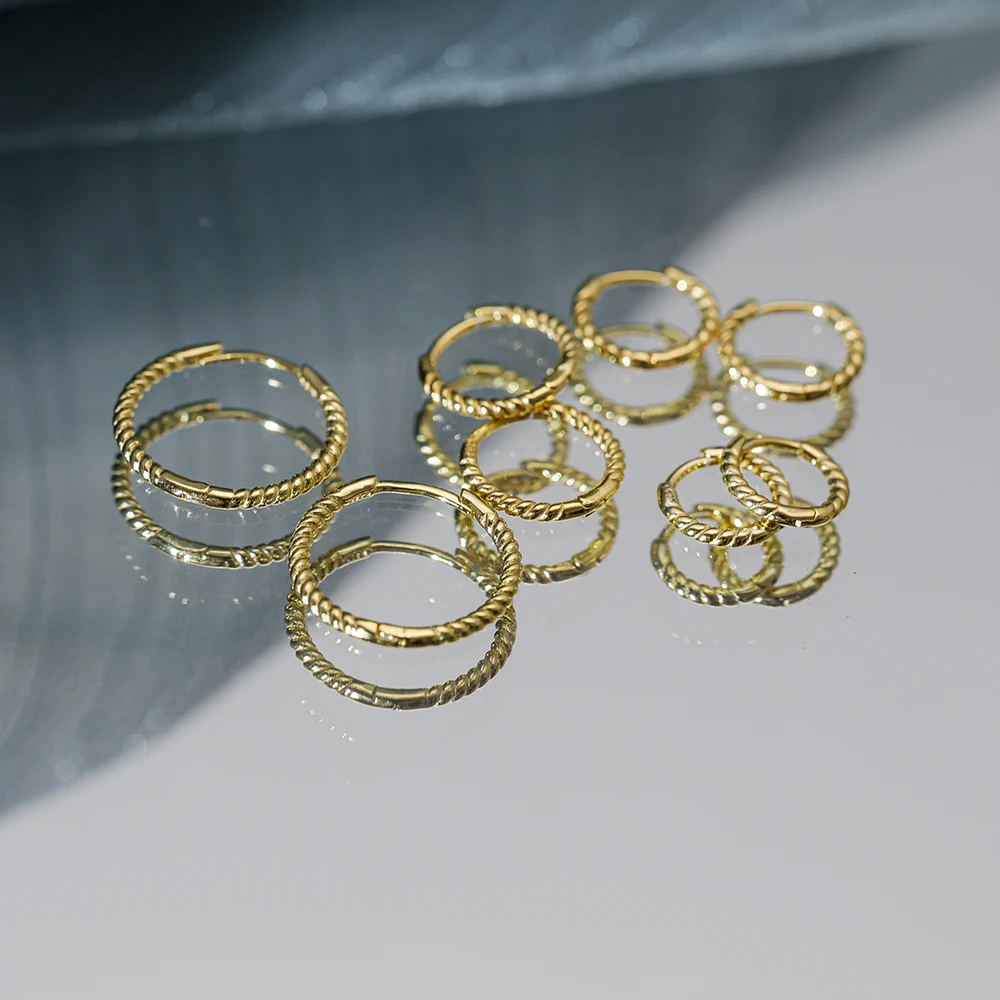 Aide 925 Sterling Zilveren Twist Cirkel Ronde Oor Bot Gesp Oorbellen Voor Vrouwen Meisje 6/7/8/13Mm Oorringen Partij Fijne Sieraden