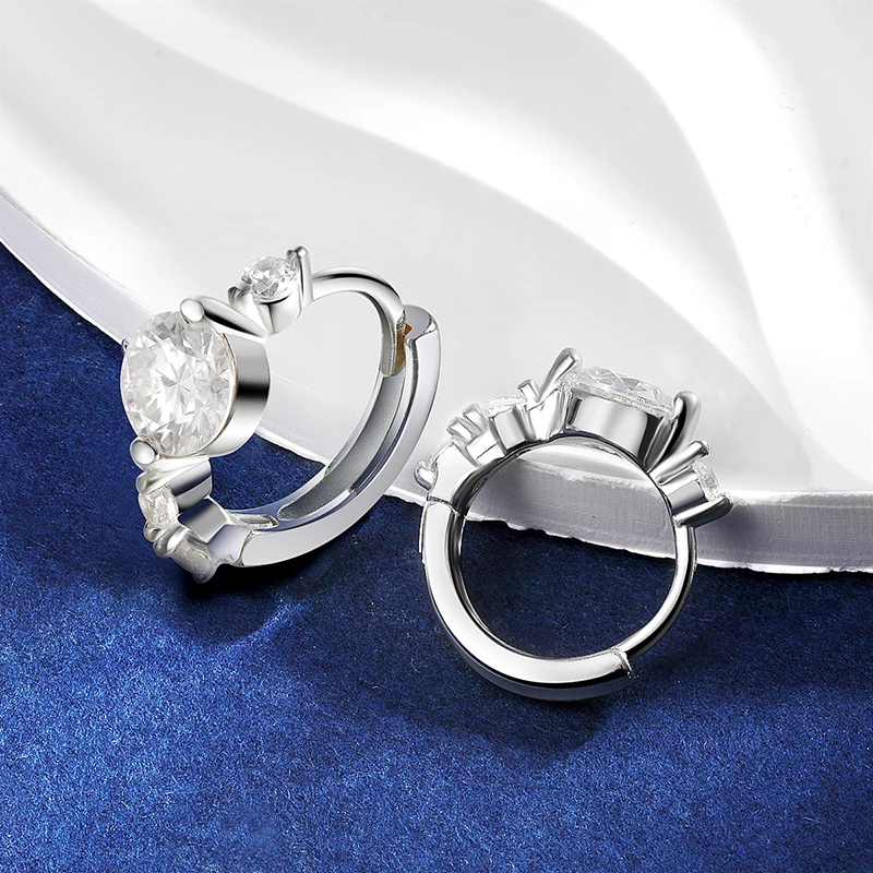 Tbcyd 5Mm D Kleur Moissanite Hoepel Oorbellen Voor Vrouwen Met Gra S925 Sterling Zilveren Oor Gespen Gesp Originele Nieuwe Fijne Sieraden Tbcyd 5Mm D Kleur Moissanite Hoepel Oorbellen Voor Vrouwen Met Gra S925 Sterling Zilveren Oor Gespen Gesp Originele Nieuwe Fijne Sieraden