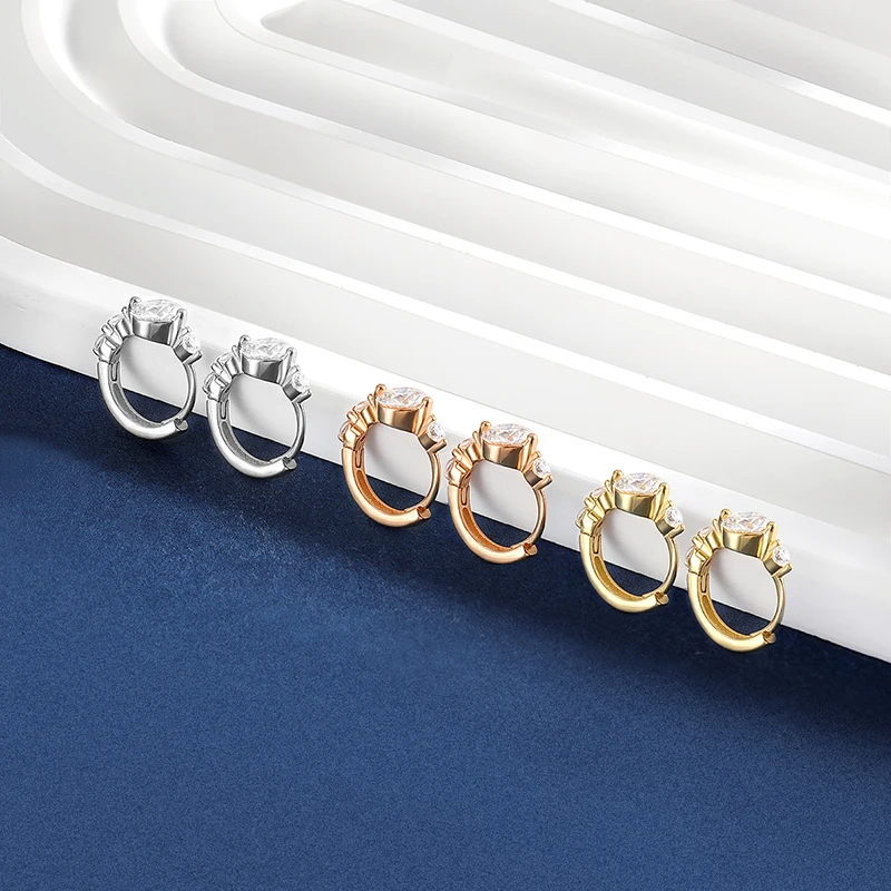 Tbcyd 5Mm D Kleur Moissanite Hoepel Oorbellen Voor Vrouwen Met Gra S925 Sterling Zilveren Oor Gespen Gesp Originele Nieuwe Fijne Sieraden Tbcyd 5Mm D Kleur Moissanite Hoepel Oorbellen Voor Vrouwen Met Gra S925 Sterling Zilveren Oor Gespen Gesp Originele Nieuwe Fijne Sieraden