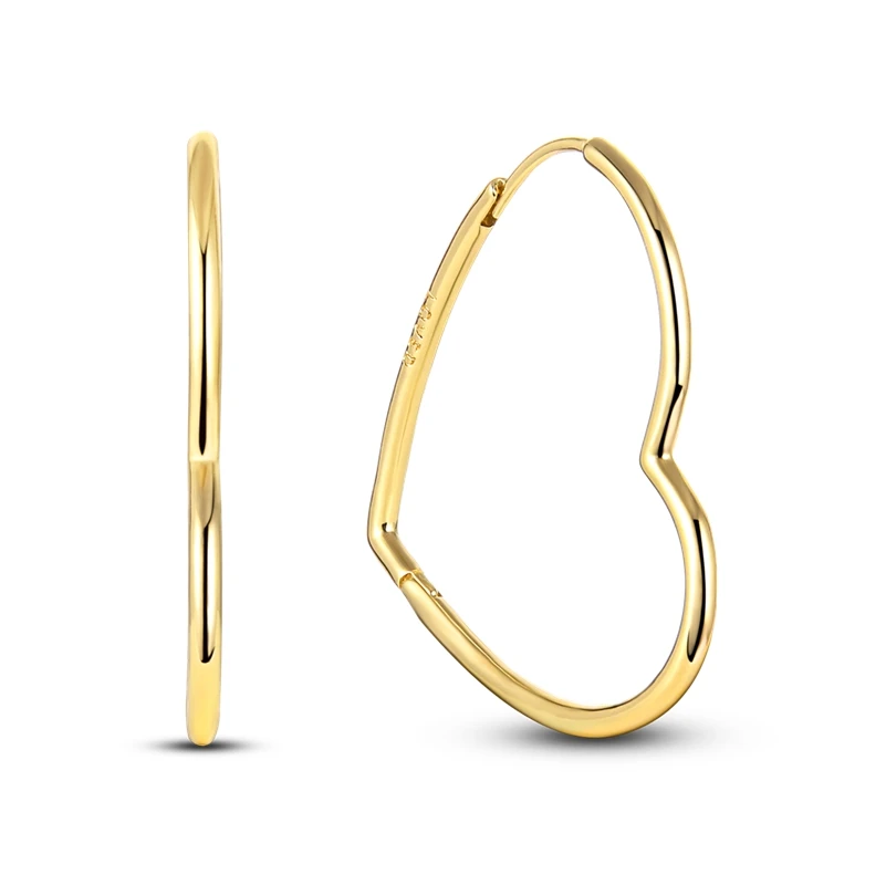 Nieuwe Stijl 925 Sterling Zilver Gouden Kleur Serie Vrouwen Oorbellen Fit Originele Pandora Oorbellen Fijne Bruiloft Sieraden Geschenken