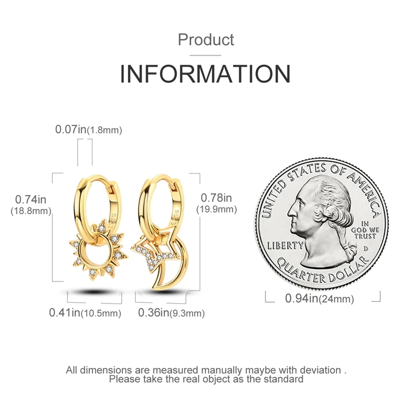 Nieuwe Stijl 925 Sterling Zilver Gouden Kleur Serie Vrouwen Oorbellen Fit Originele Pandora Oorbellen Fijne Bruiloft Sieraden Geschenken