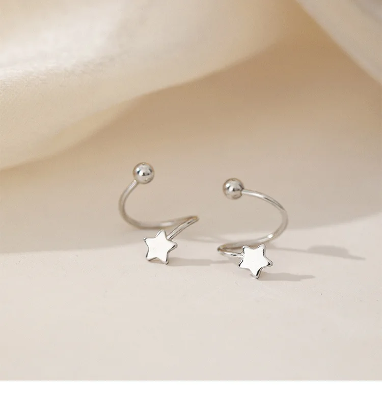 Ventfille 925 Zilveren Ster Flash Kristal Zomer Kleine Verse Vrouwelijke 2022 Nieuwe Trendy Persoonlijkheid Oorbellen