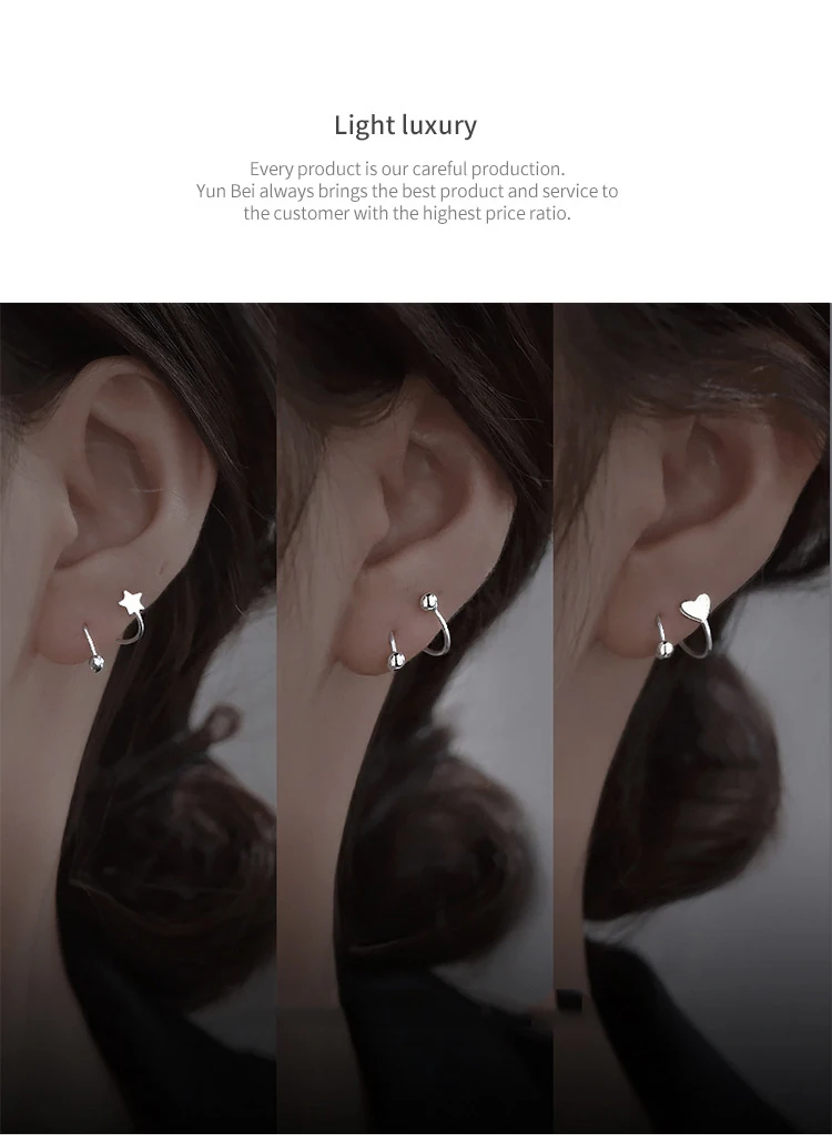 Ventfille 925 Zilveren Ster Flash Kristal Zomer Kleine Verse Vrouwelijke 2022 Nieuwe Trendy Persoonlijkheid Oorbellen