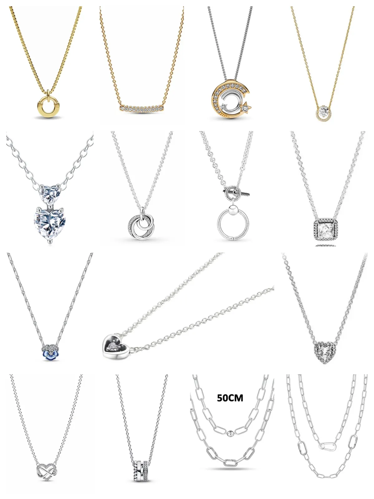 2023 925 Sterling Zilveren Blauwe Bloem Gouden Maan Ketting Kraal Bedels Fit Originele Armband Voor Vrouwen Diy Mode Sieraden Maken