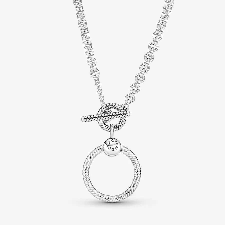Klassieke Charme Vrouwen Verrassing Cadeau 2024 Pandora Liefde Cirkel Multi Ring Ketting Hanger 925 Sterling Zilver Origineel Logo Diy