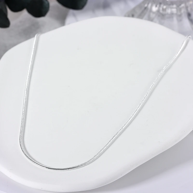 Originele Vrouw Hanger Ketting 925 Zilveren Slangenketting Prachtige Charme Fit Ketting Diy Sieraden Voor Dames Cadeau