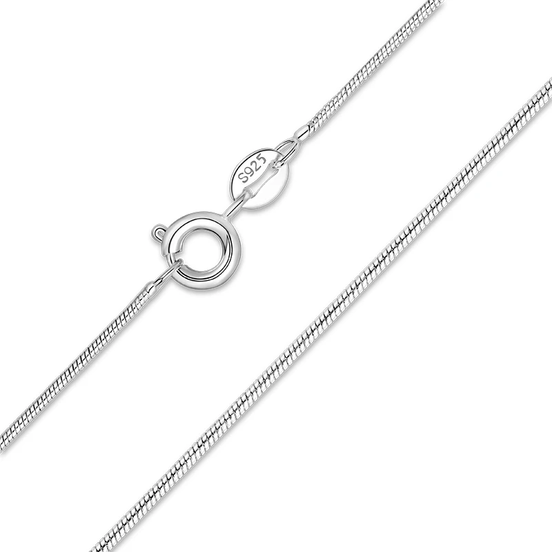 Originele Vrouw Hanger Ketting 925 Zilveren Slangenketting Prachtige Charme Fit Ketting Diy Sieraden Voor Dames Cadeau