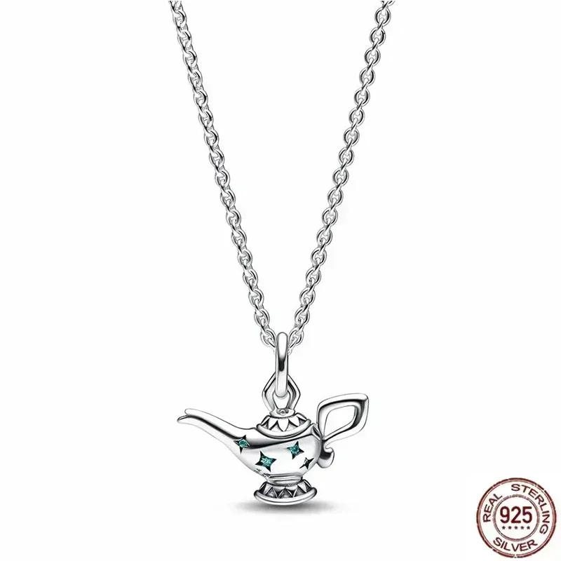 925 Sterling Zilveren Klassieke Glanzende Pompoenkar Ronde Hartvormige Hanger Ketting Fit Originele Pandora Hanger Diy Vakantie Cadeau