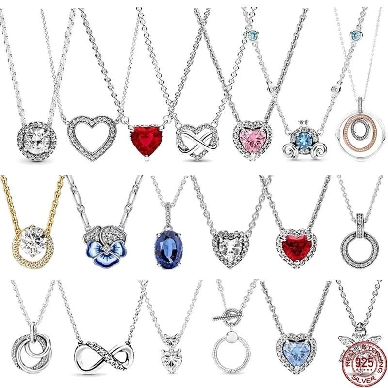 925 Sterling Zilveren Klassieke Glanzende Pompoenkar Ronde Hartvormige Hanger Ketting Fit Originele Pandora Hanger Diy Vakantie Cadeau