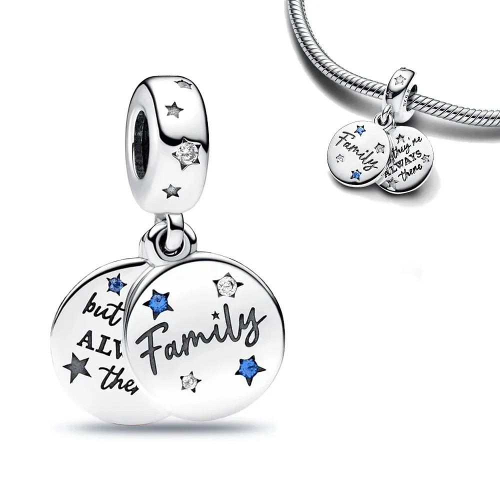 Nieuwe Mode 925 Zilver Plating Blauwe Serie Ketting Hanger Bedels Kraal Fit Originele Pandora Armband Diy Vakantie Geschenken Sieraden