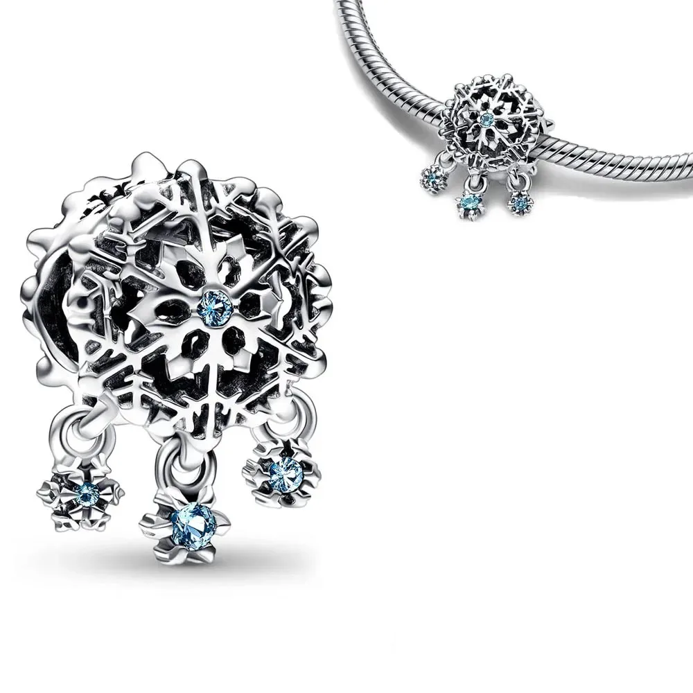 Nieuwe Mode 925 Zilver Plating Blauwe Serie Ketting Hanger Bedels Kraal Fit Originele Pandora Armband Diy Vakantie Geschenken Sieraden