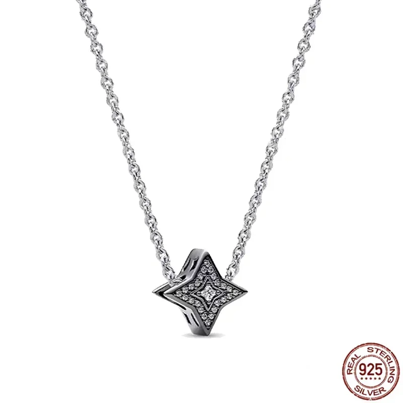 Hot Selling 925 Sterling Zilveren Klassieke Multi Ronde Hartvormige Ster Hanger Ketting Fit Originele Pandora Kralen Diy Geschenken