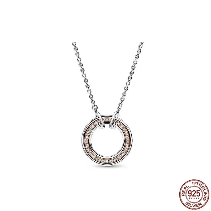 Hot Selling 925 Sterling Zilveren Klassieke Multi Ronde Hartvormige Ster Hanger Ketting Fit Originele Pandora Kralen Diy Geschenken