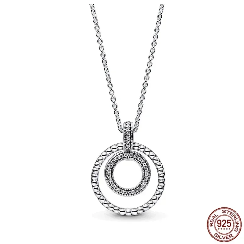 Hot Selling 925 Sterling Zilveren Klassieke Multi Ronde Hartvormige Ster Hanger Ketting Fit Originele Pandora Kralen Diy Geschenken