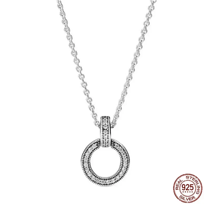 Hot Selling 925 Sterling Zilveren Klassieke Multi Ronde Hartvormige Ster Hanger Ketting Fit Originele Pandora Kralen Diy Geschenken