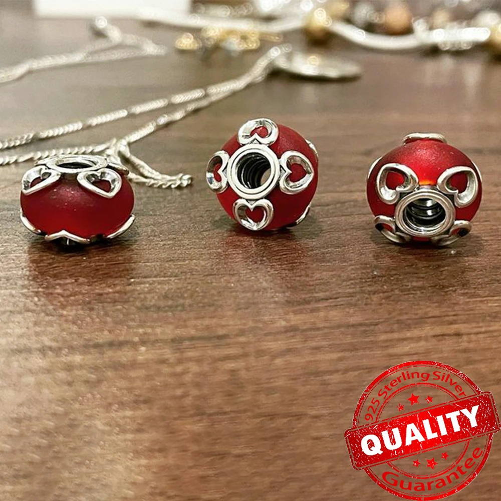 Nieuwe 925 Sterling Zilveren Kleurrijke Hart Murano Glas Charme Fit Pandora Armband Ketting Facetted Murano Glas Diy Fijne Sieraden