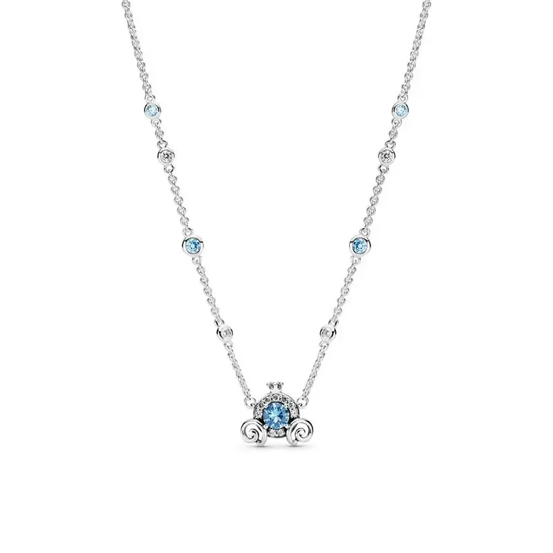 Hot Selling 925 Sterling Zilveren Klassieke Glanzende Hartvormige Zirkoon Hanger Ketting Fit Originele Pandora Kralen Diy Prachtige Cadeau