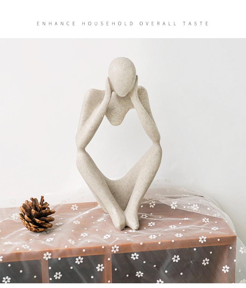 Nordic Art Abstract Thinker Statue Modern European Style Resin Handmade Craft Office Home Desktop Decoration Sculpture Ornaments Nordic Art Abstract Thinker Statue Modern European Style Resin Handmade Craft Office Home Desktop Decoration Sculpture Ornaments