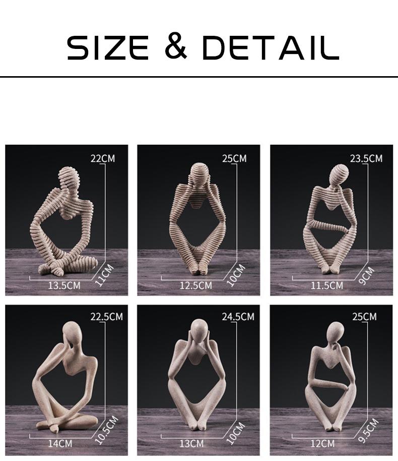Nordic Art Abstract Thinker Statue Modern European Style Resin Handmade Craft Office Home Desktop Decoration Sculpture Ornaments Nordic Art Abstract Thinker Statue Modern European Style Resin Handmade Craft Office Home Desktop Decoration Sculpture Ornaments
