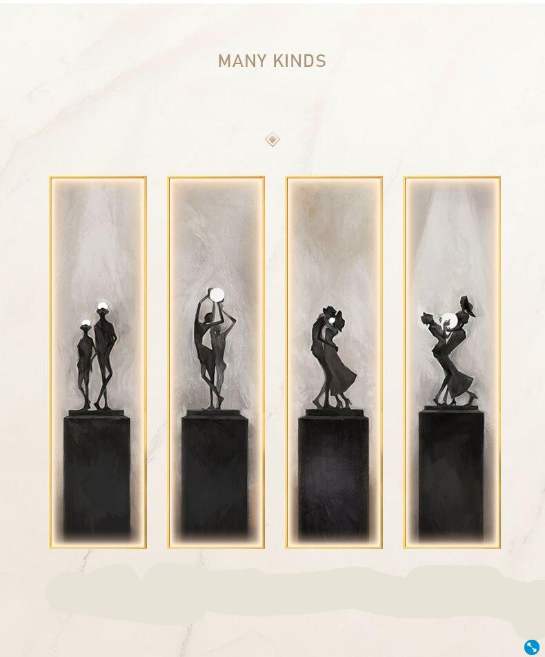 Modern Art Led Indoor Schilderen Muur Opknoping Lamp Geschikt Voor Indoor Home Slaapkamer Woonkamer Decoratie Lange Strip Vaste Lamp