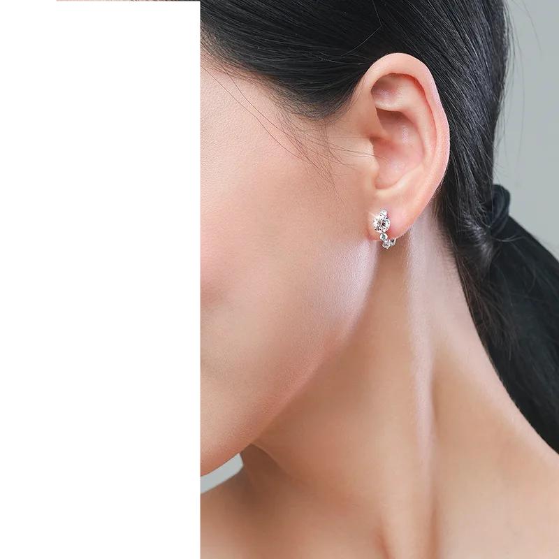 Tbcyd 5Mm D Kleur Moissanite Hoepel Oorbellen Voor Vrouwen Met Gra S925 Sterling Zilveren Oor Gespen Gesp Originele Nieuwe Fijne Sieraden Tbcyd 5Mm D Kleur Moissanite Hoepel Oorbellen Voor Vrouwen Met Gra S925 Sterling Zilveren Oor Gespen Gesp Originele Nieuwe Fijne Sieraden
