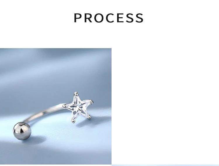 Ventfille 925 Zilveren Ster Flash Kristal Zomer Kleine Verse Vrouwelijke 2022 Nieuwe Trendy Persoonlijkheid Oorbellen