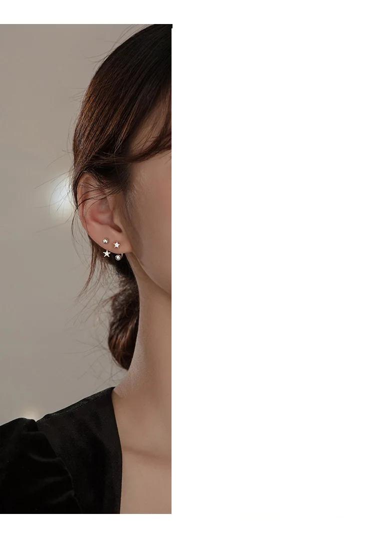 Ventfille 925 Zilveren Ster Flash Kristal Zomer Kleine Verse Vrouwelijke 2022 Nieuwe Trendy Persoonlijkheid Oorbellen