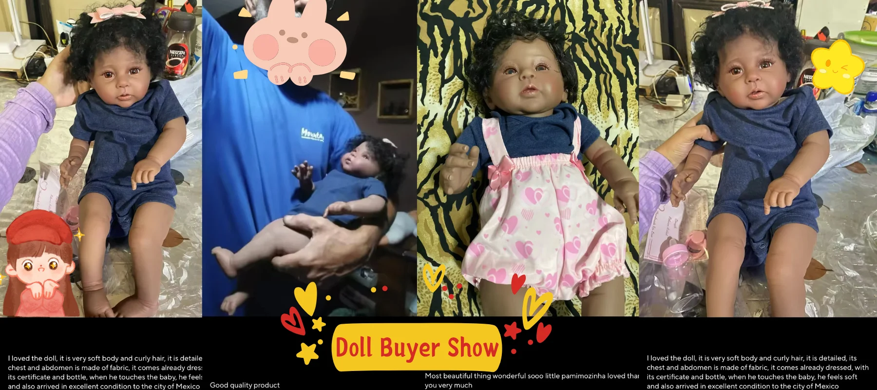 20Inch African American Doll Raven Dark Skin Reborn Baby Finished Newborn With Rooted Hair Handmade Toy Gift For Girls 20Inch African American Doll Raven Dark Skin Reborn Baby Finished Newborn With Rooted Hair Handmade Toy Gift For Girls