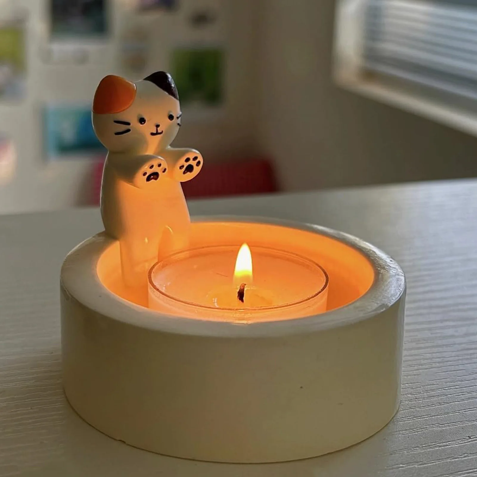 Cartoon Cat Candle Holder Cat Tea Light Candle Holder Office Home Desktop Decorative Ornaments Cute Candlestick Cartoon Cat Candle Holder Cat Tea Light Candle Holder Office Home Desktop Decorative Ornaments Cute Candlestick