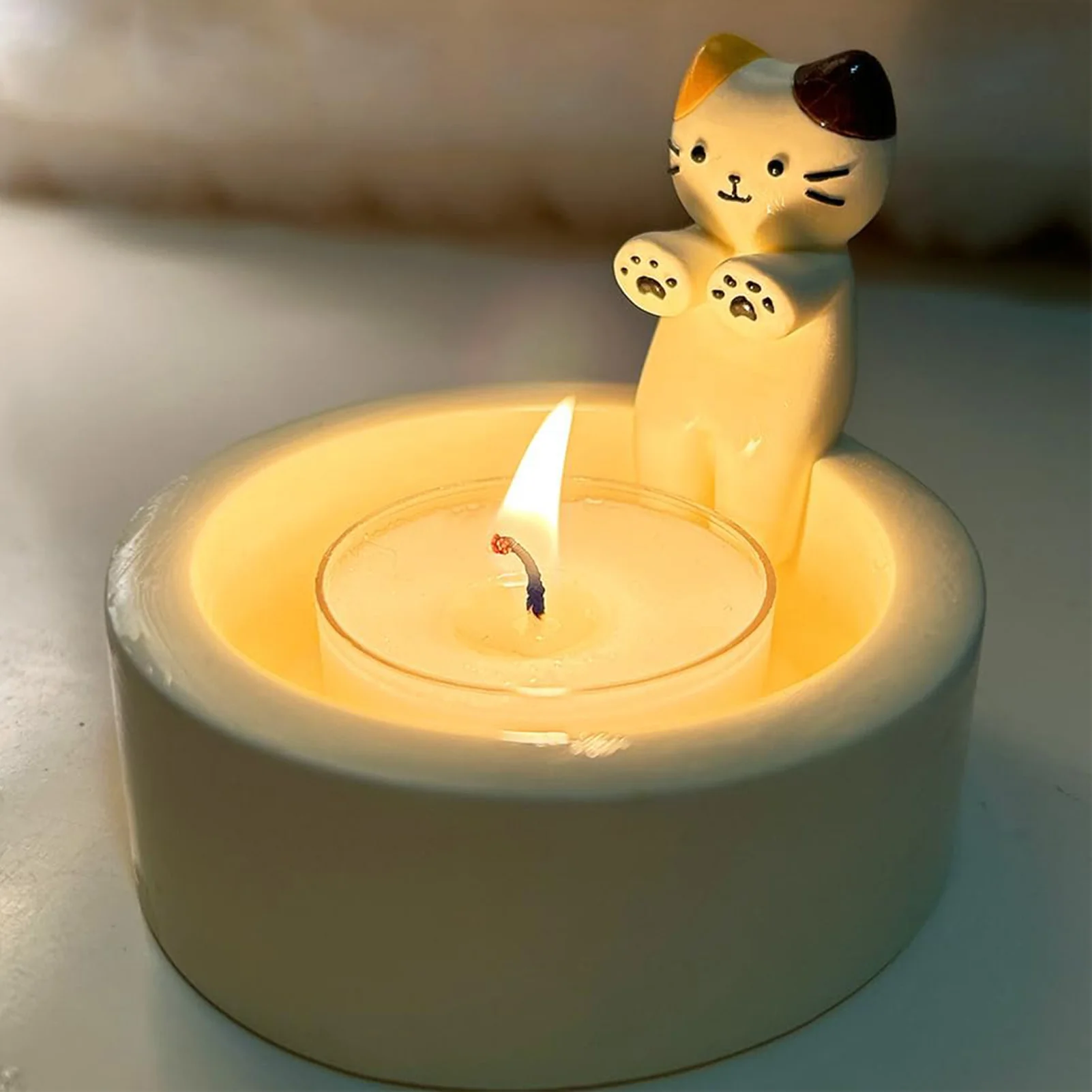 Cartoon Cat Candle Holder Cat Tea Light Candle Holder Office Home Desktop Decorative Ornaments Cute Candlestick Cartoon Cat Candle Holder Cat Tea Light Candle Holder Office Home Desktop Decorative Ornaments Cute Candlestick